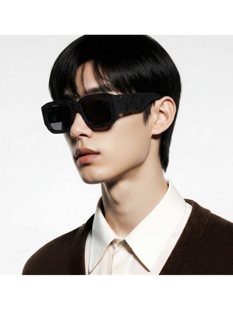 New Fe40113i 02a Fendi Fe40113i Shadow Rectangle-Frame Acetate Sunglasses